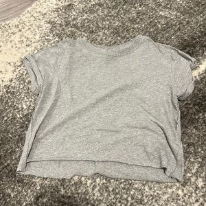 Free People raw hem grey t shirt